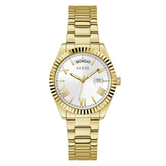 Guess Damenuhr Luna - GW0308L2 Material Armband: Edelstahl Uhren - Schweizer Quarzwerk - Kostenloser Versand - Gold Farben Damenuhr