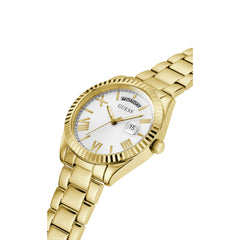 Guess Damenuhr Luna - GW0308L2 Material Armband: Edelstahl Uhren - Schweizer Quarzwerk - Kostenloser Versand - Gold Farben Damenuhr
