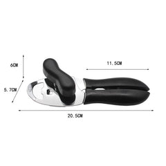 2 PCS 4 in 1 Multifunktionaler Dosenöffner Küche Haushalt Deckelöffner Einmachmesser, Black, Green