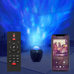 LED-Projektionslicht, Bluetooth-Verbindung, Fernbedienung, Atmosphärenlicht, RGB-Musik-Nachtlicht