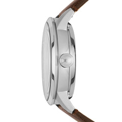 Fossil Townsman Herrenuhr ME3110 - Farbe Gehäuse: silber - Schweizer Quarzwerk - Material Armband: Leder Herren uhren - Kostenloser Versand