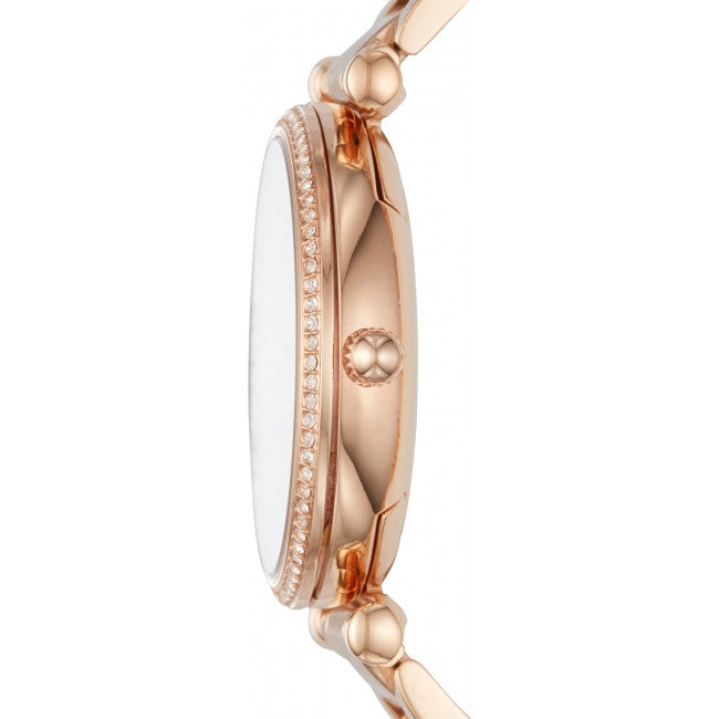 Fossil Carlie ES4301 Damenuhr - Schweizer Quarzwerk - Farbe Armband: Rosegold Uhren - Kostenloser Versand