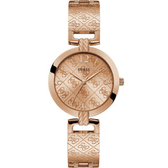 Guess Damenuhr - G Luxe - W1228L3 Armbandmaterial: Edelstahl Uhren - Schweizer Quarzwerk - Farbe Gehäuse: rosé Damenuhr - Kostenloser Versand