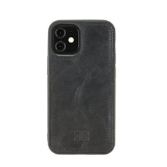 iPhone 12 Mini Handyhülle aus Leder- Rustic Black PB13459