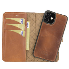 iPhone 12 Mini Handyhülle aus Leder- Rustic Tan PB13461