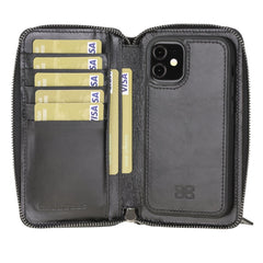 iPhone 12 Mini Pouch Magnetische Case mit RFID - Rustic Black