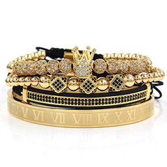 ROYAL KING GOLD Luxus Armband Bracelet  Schweizer Quarzwerk -ROYAL KING Damenschmuck- Kostenloser Versand