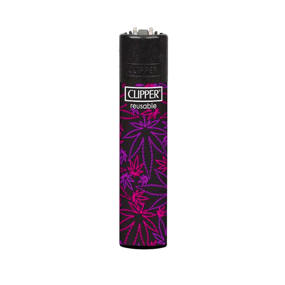 Clipper " Fluo Leaves 3 ", Feuerzeug, Reibradfeuerzeug 