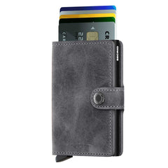 Secrid Vintage Miniwallet Grey-Black (Mit Gravur) - Geschenkidee - Vatertag Geschenkidee Geburtstag Geschenkidee, Geschenkidee, Weihnachten Geschenkidee,