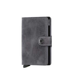 Secrid Vintage Miniwallet Grey-Black (Mit Gravur) - Geschenkidee - Vatertag Geschenkidee Geburtstag Geschenkidee, Geschenkidee, Weihnachten Geschenkidee,