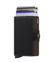 Secrid Twin Wallet Saffiano Brown (Mit Gravur) - Geschenkidee - Geburtstag Geschenkidee, Geschenkidee, Weihnachten Geschenkidee,Vaterstag Gedchenkidee 