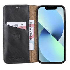 Iphone 13 Pro Max Handyhülle Aus Leder - Slim Wallet Mit Rfid-blocker - Schwarz. Ein tolles Geschenk. Iphone Handyhülle kaufen zu attraktiven Preisen.