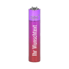 Clipper Feuerzeug Metal Large Pink Gradiert - (Auf Wunsch mit Gravur)