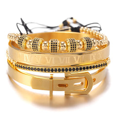 Royal King Gold Armband RK-A-SG-34 Bracelet Luxus Armband Bracelet  Schweizer Quarzwerk -ROYAL KING Damenschmuck- Kostenloser Versand Herrenschmuck