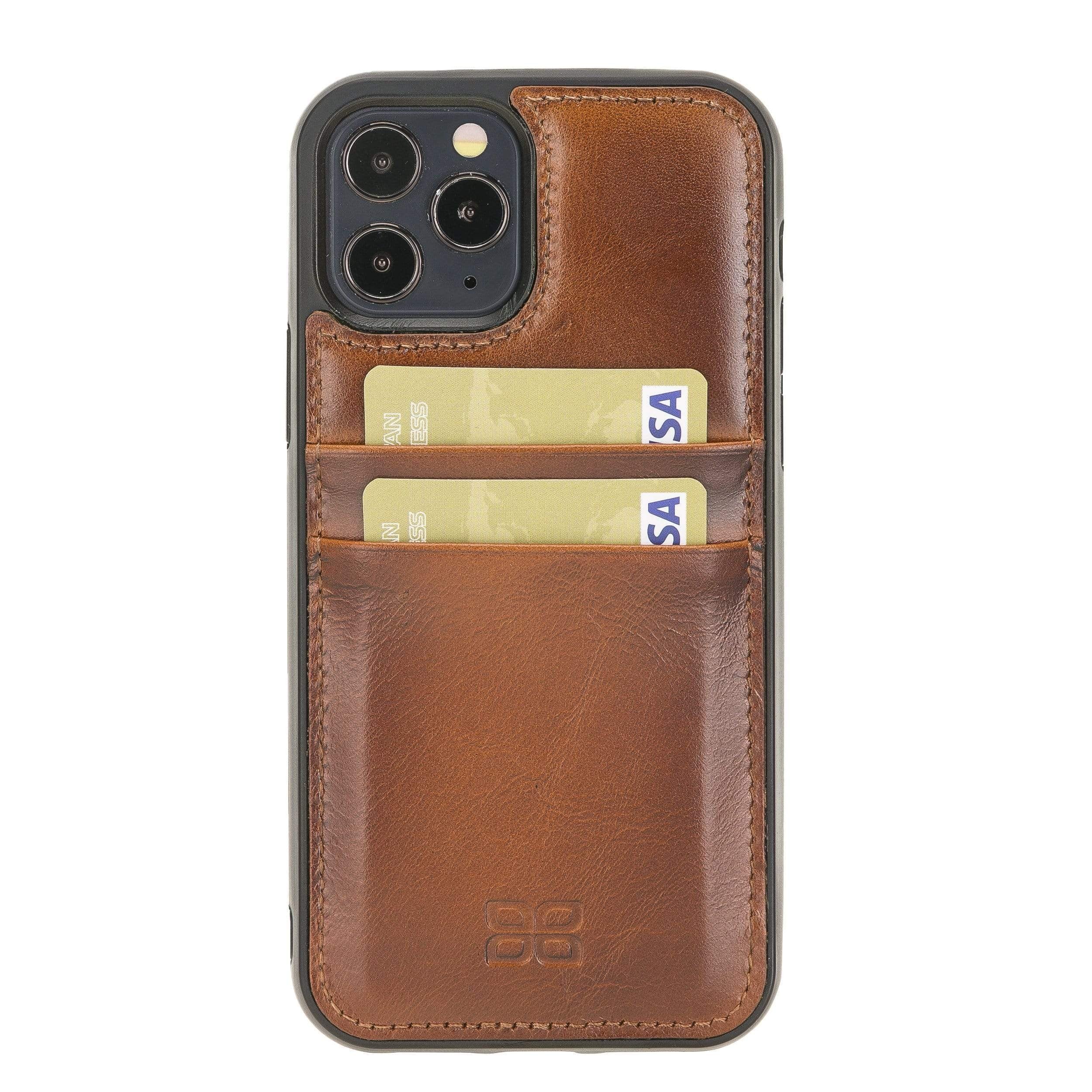 Apple iPhone 12 Pro Max Bouletta Flex Cover Back Leder mit Kartenfach-Brown Geschenkidee IPhone Handyhülle. Ein tolles Geschenk. iPhone Handyhülle kaufen