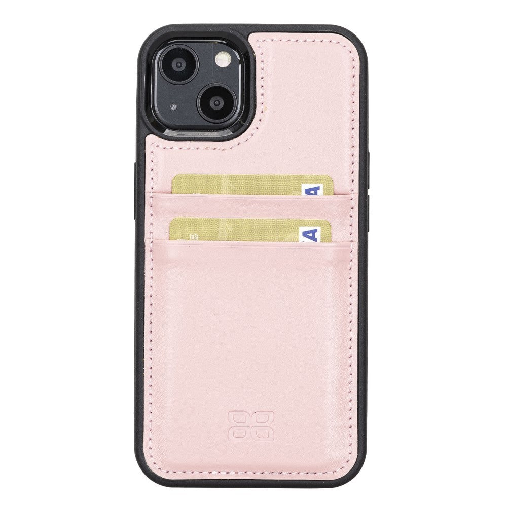 Apple iPhone 13 Bouletta Flex Cover Back Leder Case mit Kartenfach - Pink  Geschenkidee IPhone Handyhülle. Ein tolles Geschenk. iPhone Handyhülle kaufen