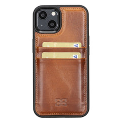 Apple iPhone 13 Bouletta Flex Cover Back Leder mit Kartenfach-Tan Geschenkidee IPhone Handyhülle. Ein tolles Geschenk. iPhone Handyhülle kaufen