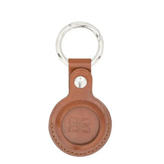 Arta Schlüsselanhänger aus echtem Leder für Apple Airtag - Rustic Tan - Apple Airtag für Güngstig Preis - Geschenkidee - Geburtstag Geschenkidee