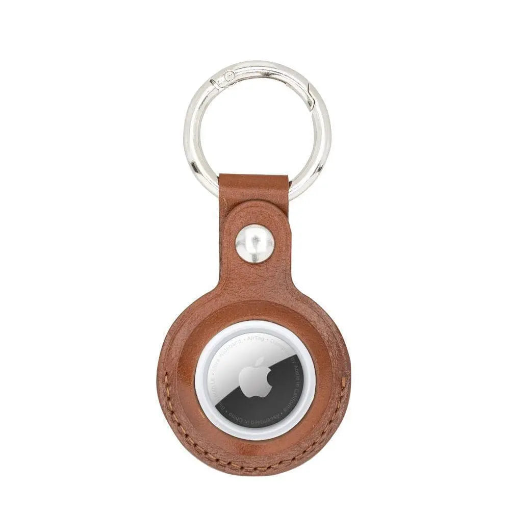 Arta Schlüsselanhänger aus echtem Leder für Apple Airtag - Rustic Tan - Apple Airtag für Güngstig Preis - Geschenkidee - Geburtstag Geschenkidee