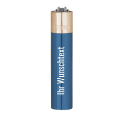 Clipper Feuerzeug Metal Large Horizon Blue - (Auf Wunsch mit Gravur)