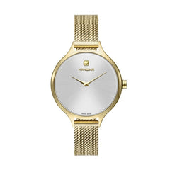 Hanowa Glossy Damenuhr - Geschenk für Damen - Goldfarben Edelstahl Uhr - Damenuhr Güngstig Preis - Edelstahl, Goldoldfarben uhren für damen
