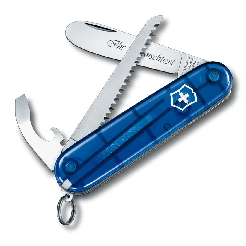 Victorinox Taschenmesser My First Kinderserie ist die beste Wahl, um Ihre Kinder in der Natur zu unterrichten. Auf MyGeschenk mit rosa Blau. 