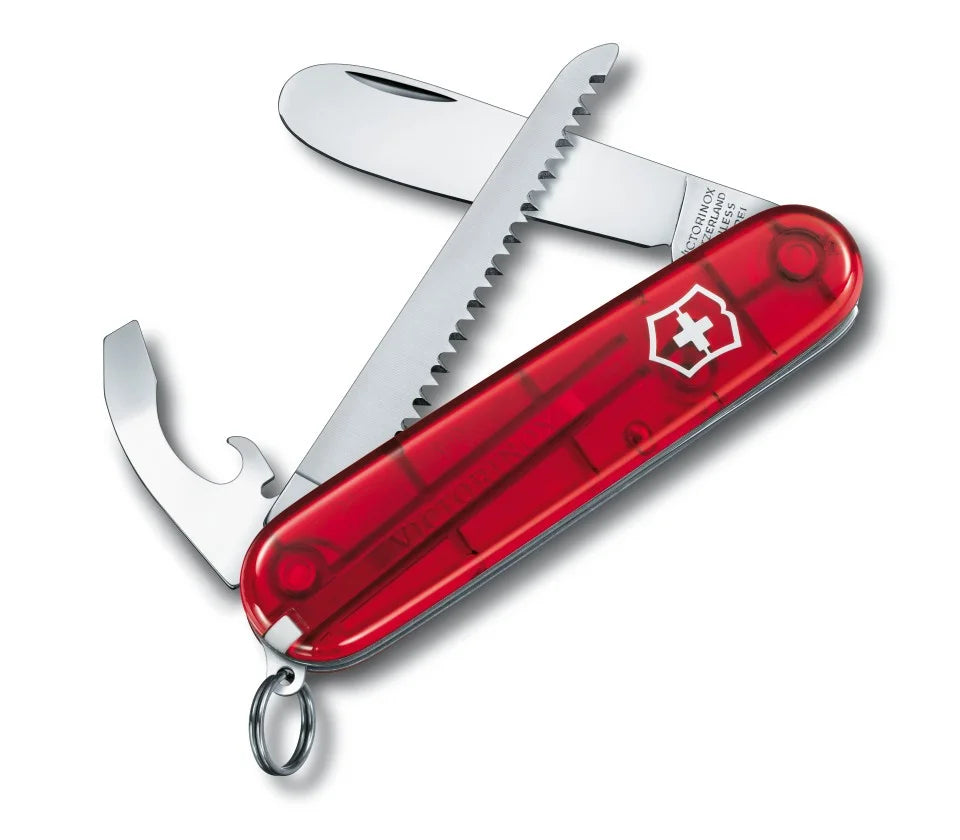 Victorinox Taschenmesser My First Kinderserie ist die beste Wahl, um Ihre Kinder in der Natur zu unterrichten. Auf MyGeschenk mit Rot Farbe. 