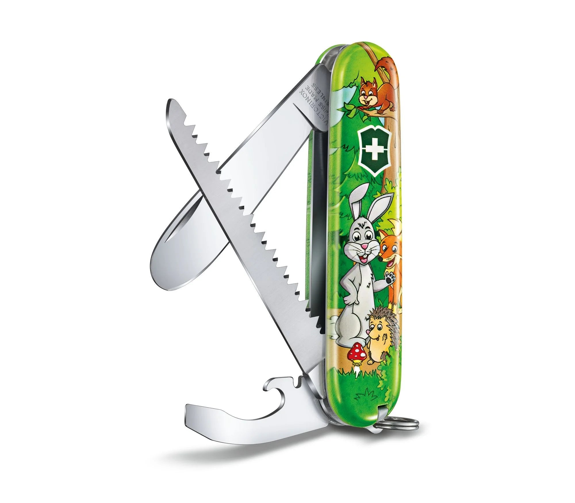 Die Serie My First Victorinox Animal Tier Edition Grün gibt es bei MyGeschenk zu attraktiven Preisen mit dem Taschenmesser Papageienmuster und dem Malset als Geschenk!