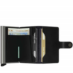 Secrid Miniwallet Original Black (Mit Gravur) - Geschenkidee - Muttertag Geschenkidee Geburtstag Geschenkidee, Geschenkidee, Weihnachten Geschenkidee,