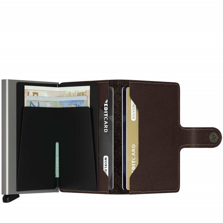 Secrid  Miniwallet Original Brown (Mit Gravur) - Geschenkidee - Vatertag Geschenkidee Geburtstag Geschenkidee, Geschenkidee, Weihnachten Geschenkidee,