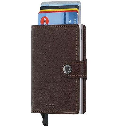 Secrid  Miniwallet Original Brown (Mit Gravur) - Geschenkidee - Vatertag Geschenkidee Geburtstag Geschenkidee, Geschenkidee, Weihnachten Geschenkidee,