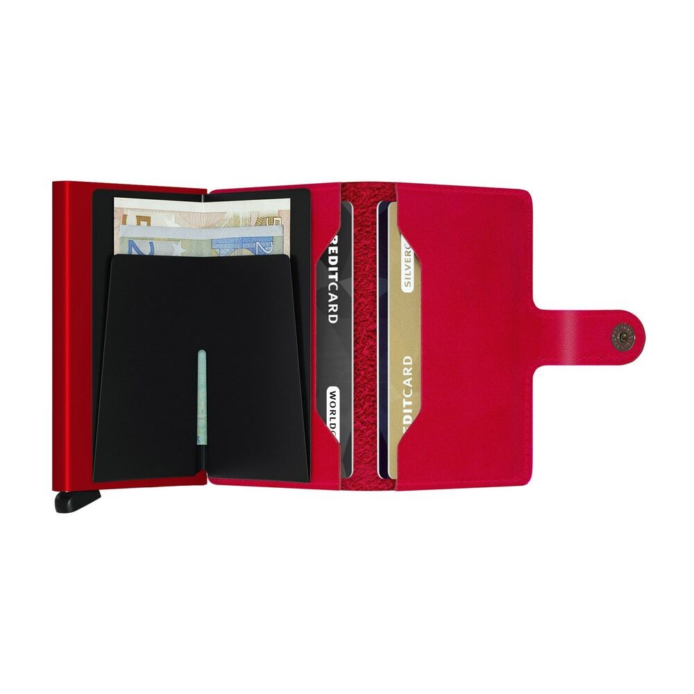 Secrid Miniwallet Original, Red-red (Mit Gravur) - Geschenkidee - Geburtstag Geschenkidee, Geschenkidee, Weihnachten Geschenkidee,Mutterstag Geschenkidee