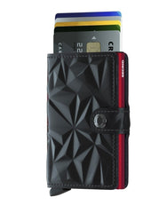 Secrid Miniwallet Prism Black Red (Mit Gravur) - Geschenkidee, Weihnachten Geschenkidee,Geburtstag Geschenkidee,  Geschenk für Männer.