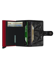 Secrid Miniwallet Prism Black Red (Mit Gravur) - Geschenkidee, Weihnachten Geschenkidee,Geburtstag Geschenkidee,  Geschenk für Männer.