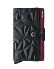 Secrid Miniwallet Prism Black Red (Mit Gravur) - Geschenkidee, Weihnachten Geschenkidee,Geburtstag Geschenkidee,  Geschenk für Männer.