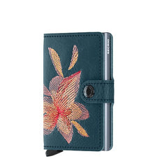 Secrid Miniwallet Stitch Magnolia Petrolio mit Gravur - Geschenkidee. Miniwallet für Güngstig Preis. Geschenk für Männer. Geburtstag Geschenk