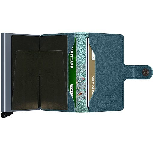 Secrid Miniwallet Stitch Magnolia Petrolio mit Gravur - Geschenkidee. Miniwallet für Güngstig Preis. Geschenk für Männer. Geburtstag Geschenk