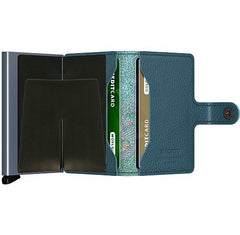 Secrid Miniwallet Stitch Magnolia Petrolio mit Gravur - Geschenkidee. Miniwallet für Güngstig Preis. Geschenk für Männer. Geburtstag Geschenk