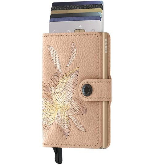 Secrid Miniwallet Stitch Magnolia Rose mit Gravur - Geschenkidee. Miniwallet für Güngstig Preis. Geschenk für Männer. Geburtstag Geschenk