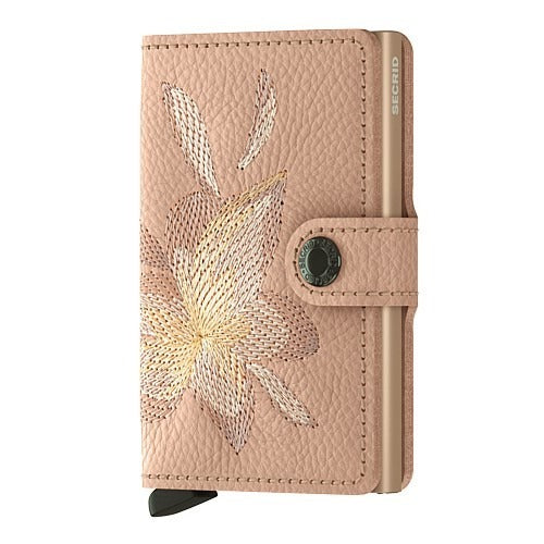 Secrid Miniwallet Stitch Magnolia Rose mit Gravur - Geschenkidee. Miniwallet für Güngstig Preis. Geschenk für Männer. Geburtstag Geschenk