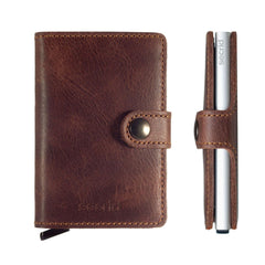 Secrid Miniwallet Vintage Brown   (Mit Gravur) - Vatertag Geschenkidee Geschenkidee, Weihnachten Geschenkidee,Geburtstag Geschenkidee, 