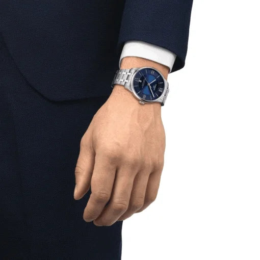 Tissot Tissot Chemin Des Tourelles Automatic Herren Armbanduhr mit Edelstahlarmband und Blau Zifferblatt ist Bei MyGeschenk zu attraktiven Preisen
