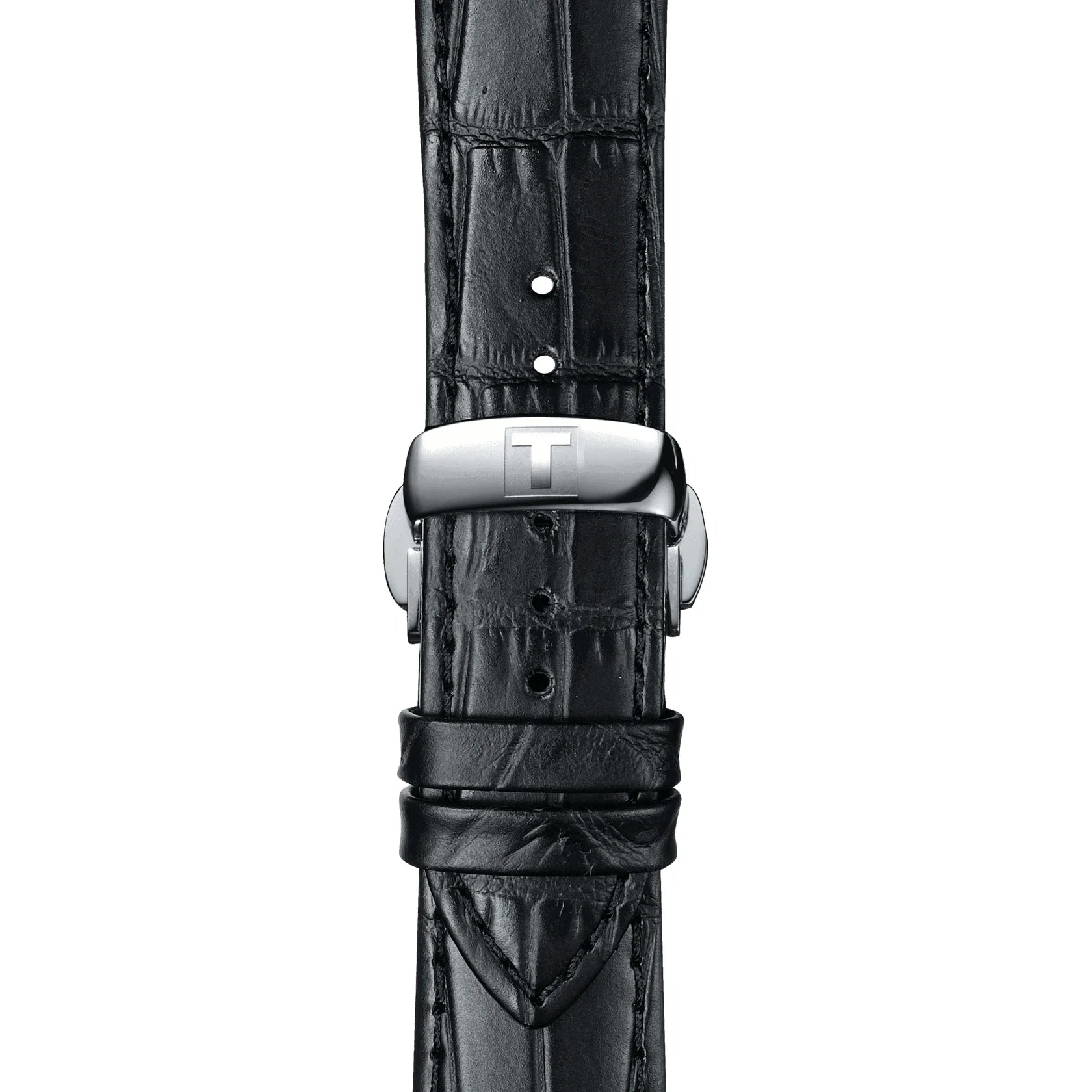 Tissot Chemin Des Tourelles Schweizer Automatic Armbanduhr für Herren mit schwarz Lederarmband und schwarz Zifferblatt ist Bei MyGeschenk zu attraktiven Preisen