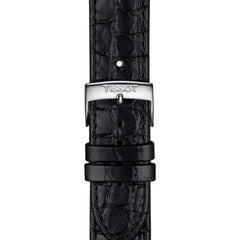Tissot Everytime Gent Herrenarmbanduhr mit Edelstahlarmband und Schwarz Zifferblatt. Mit seinem Schwarz farbe Armband sieht es sehr stilvoll aus