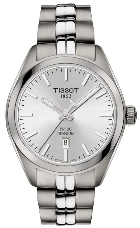 Tissot PR 100 Lady Titanium Damenuhr mit Silber Handgelenk und Silber  Zifferblatt ist bei MyGeschenk zu attraktiven Preisen. Kostenloser Versand