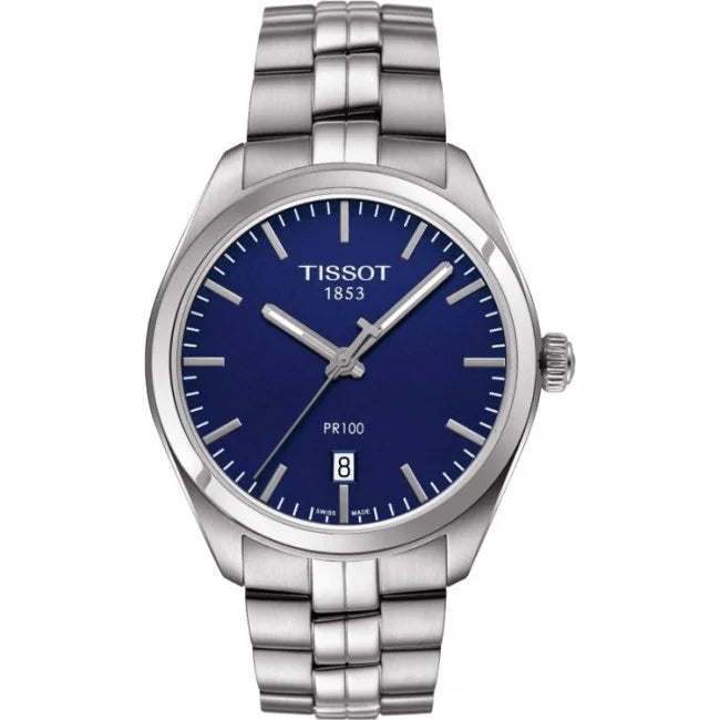 Tissot PR 100 Gent Herrenarmbanduhr mit silbernem Handgelenk und Blau Zifferblatt ist bei MyGeschenk zu attraktiven Preisen und versandkostenfrei. 