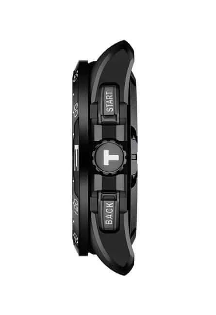 Tissot T-Touch Connect Solar schware Herrenuhr ist eine Uhr mit 15 Funktion. Es hat ein stilvolles Design mit einem schwarz Gehäuse und ein schwarz Zifferblatt.