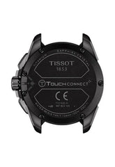 Tissot T-Touch Connect Solar schware Herrenuhr ist eine Uhr mit 15 Funktion. Es hat ein stilvolles Design mit einem schwarz Gehäuse und ein schwarz Zifferblatt.