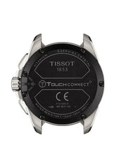 Tissot T-Touch Connect Solar Herrenarmbanduhr mit Silikon Material Schwarz farbe armband und Schwarz Zifferblatt. Es hat 15 Funktionen und ist hochfunktional. 