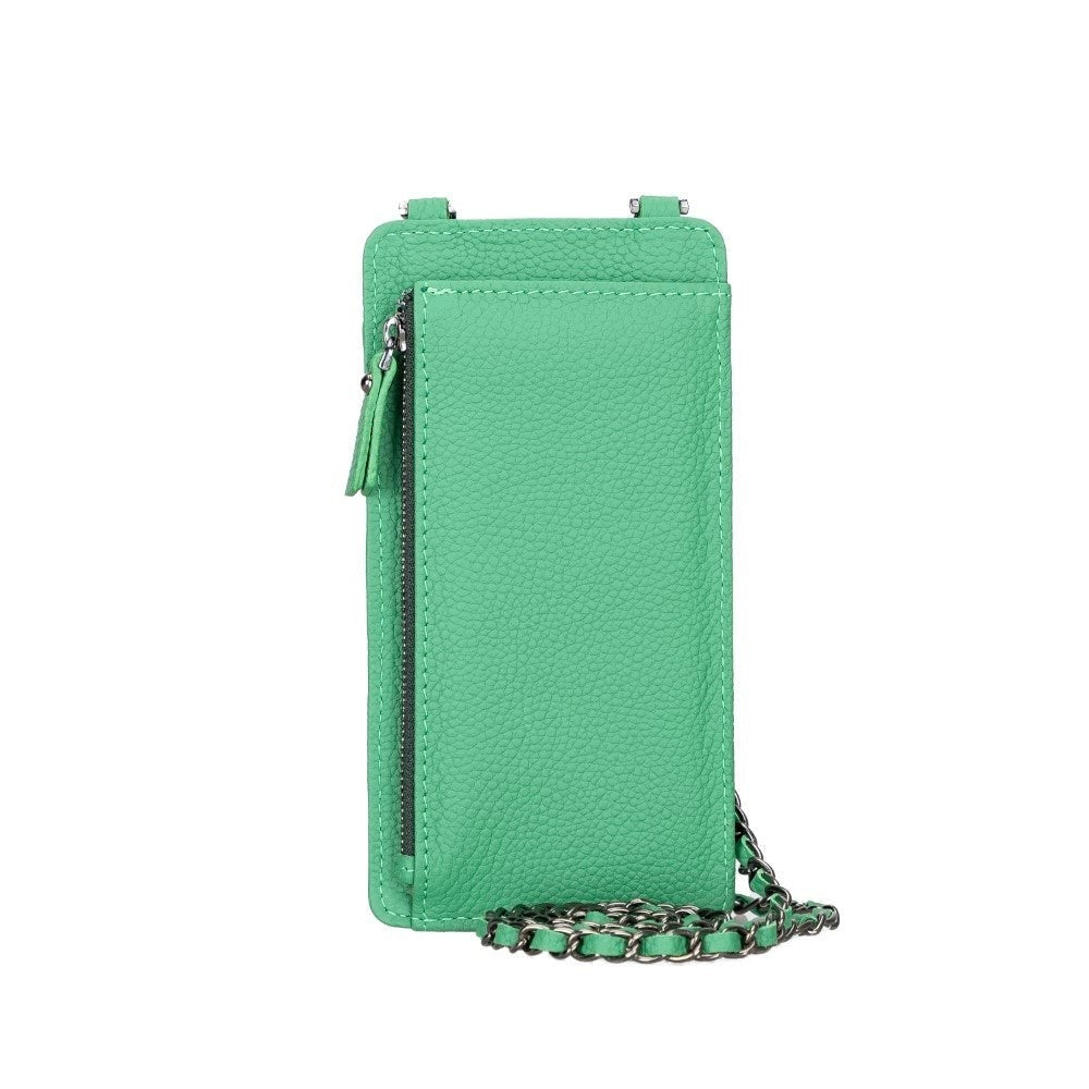 Universal Handytasche Mit Schulterriemen Bis 6.7" Echtleder - Grün Geschenkidee IPhone Handyhülle. Ein tolles Geschenk. iPhone Handyhülle kaufen